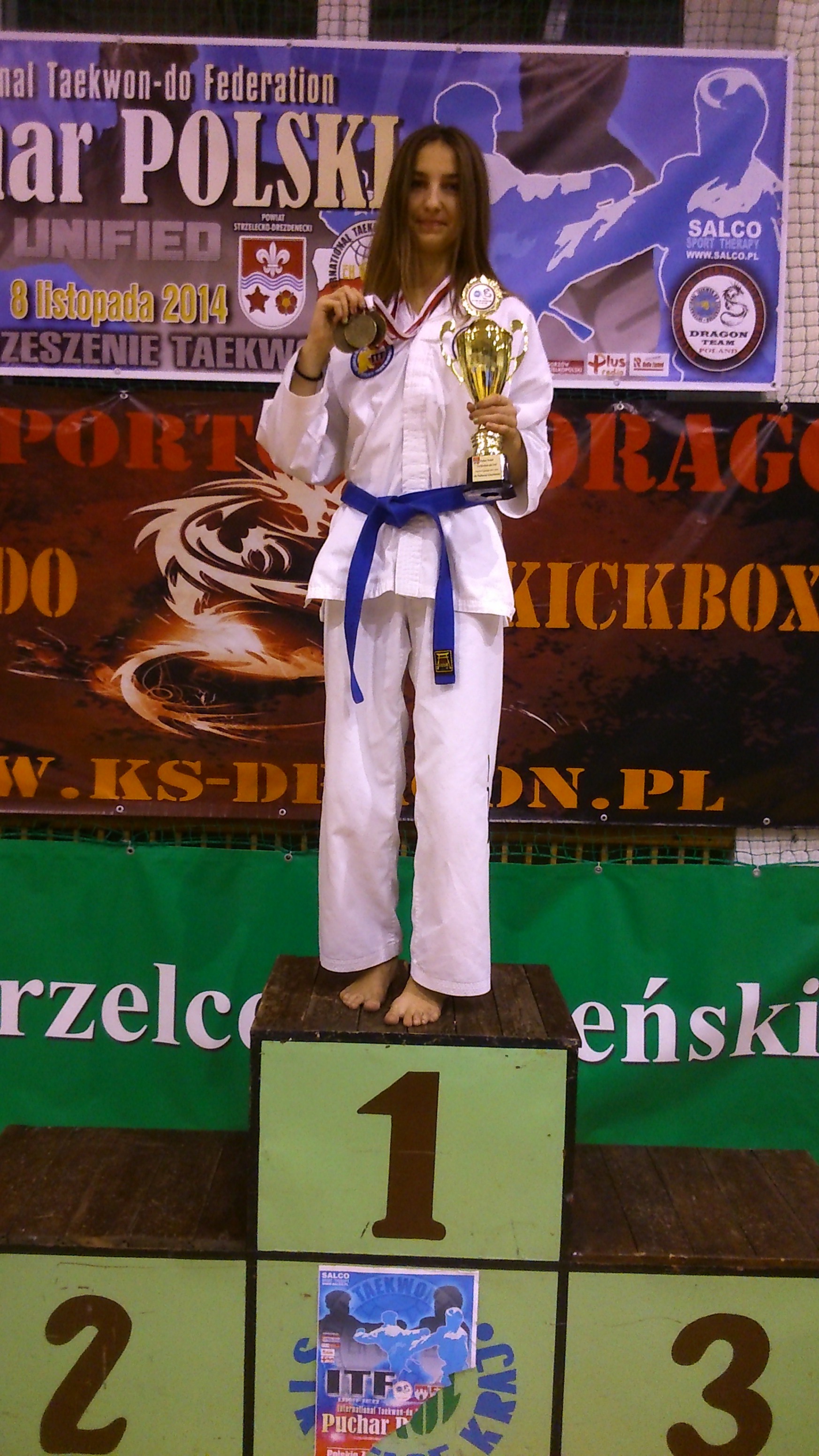 Ola Matuszewska na podium