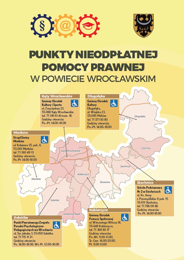 Informacja o punktach pomocy prawnej na terenie Powiatu Wrocławskiego