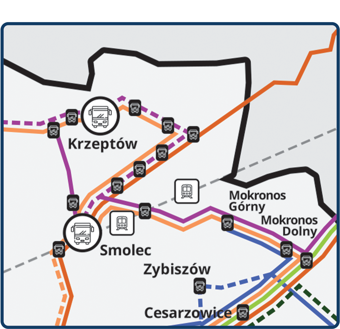 Mapa Krzeptów/Smolec/Mokronos