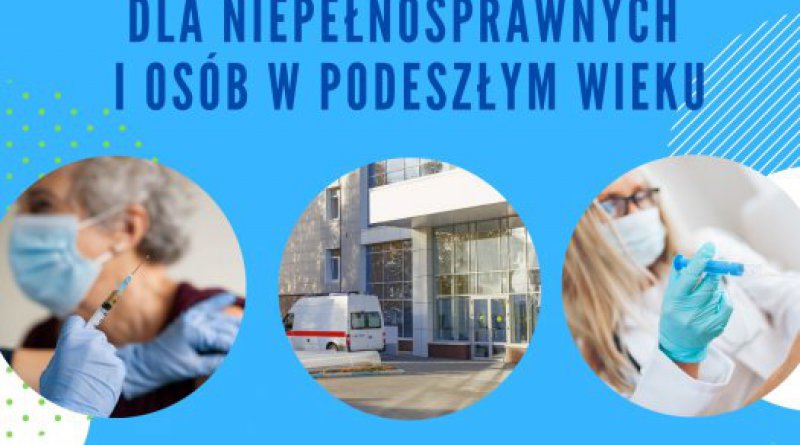 dowóz na szczepienia grafika przedstawia trzy obrazy na których przeprowadzane są szczepienia