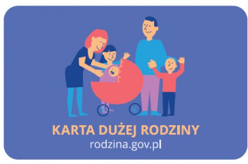 grafika przedstawia 5-osobową rodzinę, która stoi wokół dziecięcego wózka