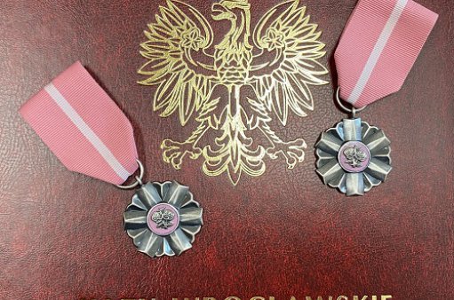 Zdjęcie przedstawia dwa medale